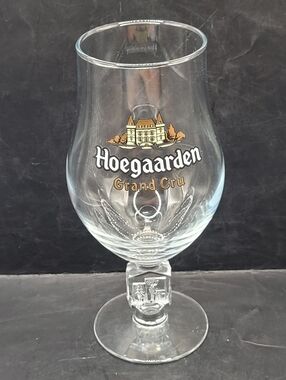 Hoegaarden Grand Cru Beer Glass Chalice Goblet Belgian Brewery 7” Tulip